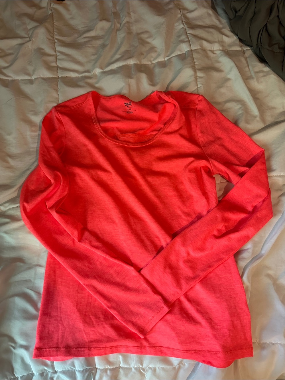 Everlast Long Sleeve Tee in Bright Coral Pink